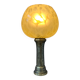 Lampe ancienne Art déco en verre avec base en bronze
