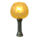 Lampe ancienne Art déco en verre avec base en bronze