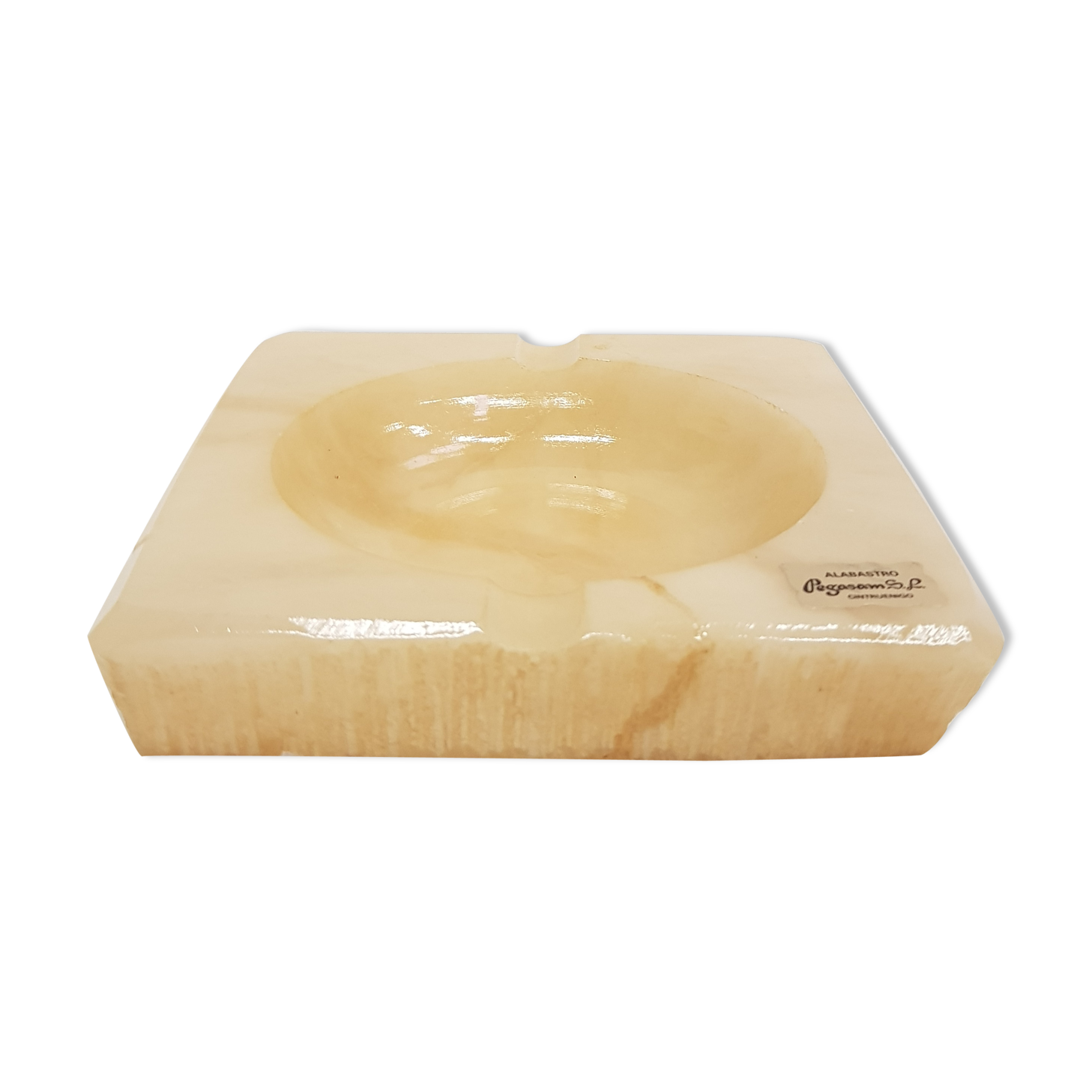 Alabaster vintage ashtray