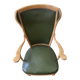 Fauteuil anglais cuir vert bouteille