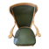 Fauteuil anglais cuir vert bouteille