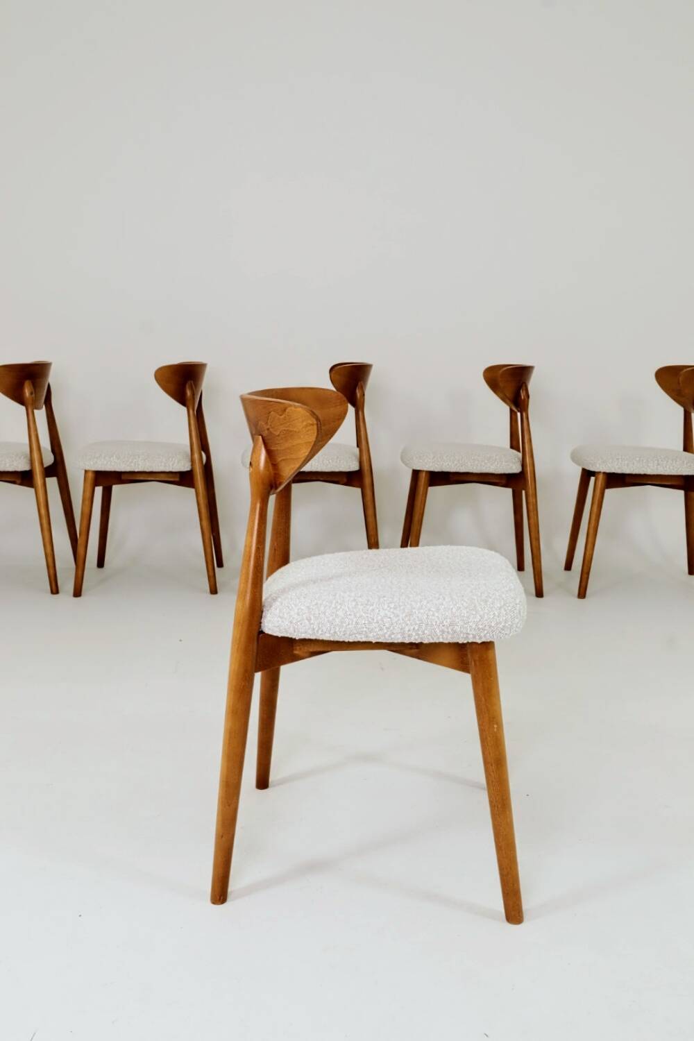 Chaises de salle à manger Lot de 6 pearl bouclé