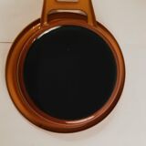 Duo of orange enamelled dishes