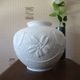 Limoges round vase "medard de noblat" biscuit porcelain flowers foliage