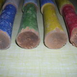 Set of 9 wooden pins