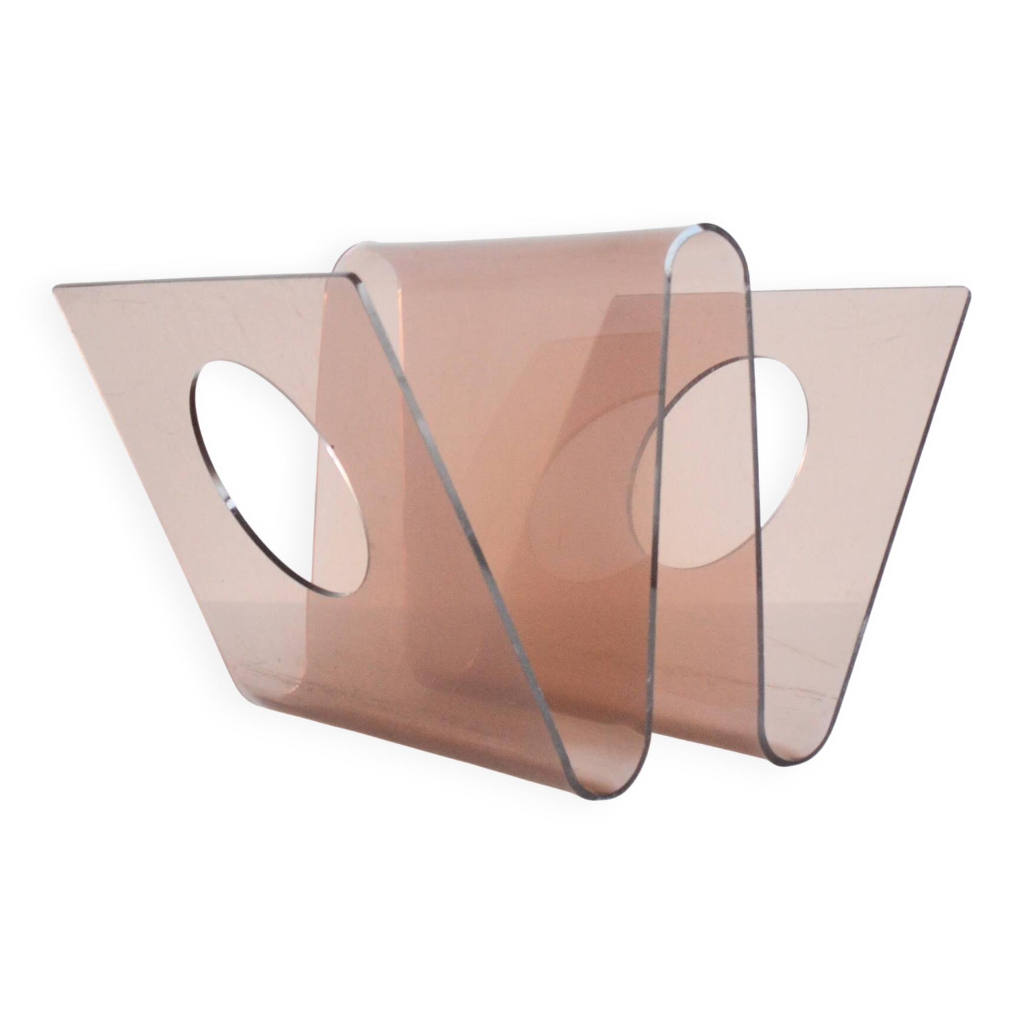 Michel Dumas / Roche Bobois plexiglass magazine rack 1970s