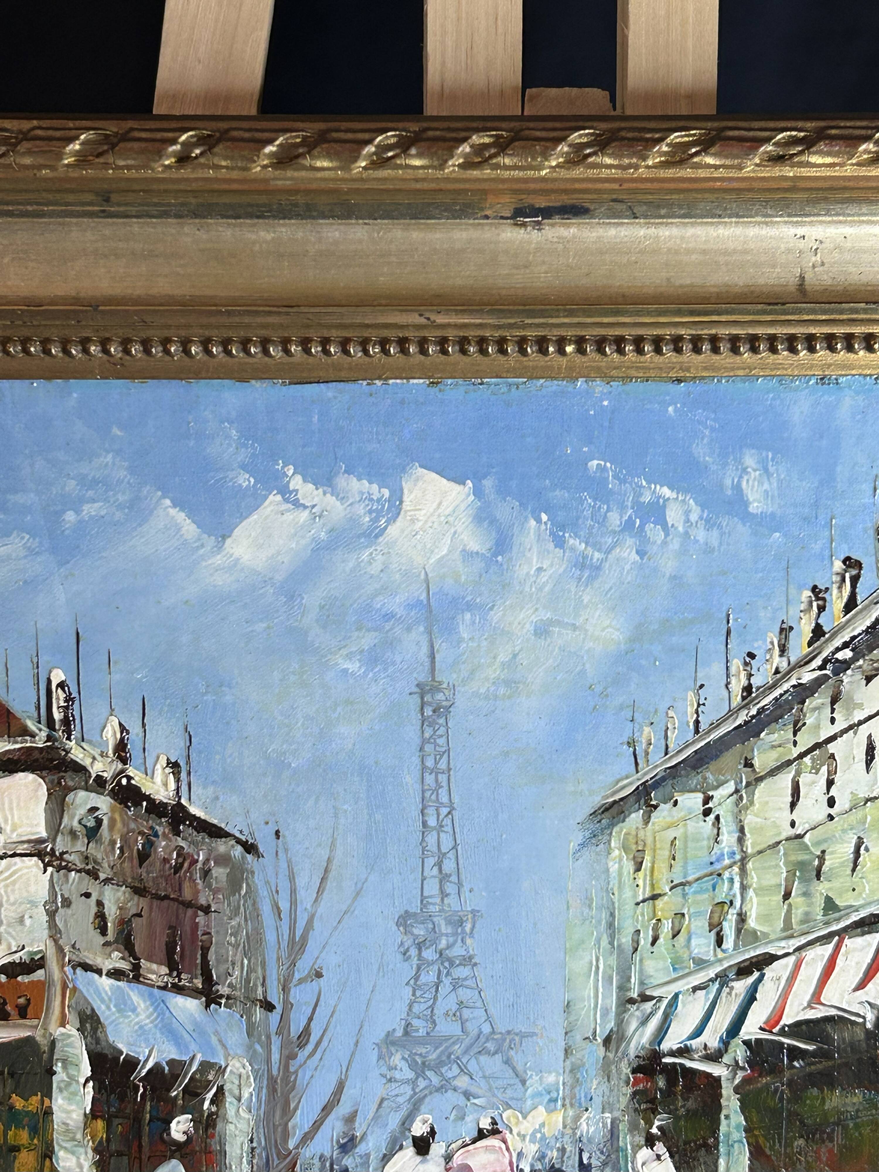 School of Paris, 20th century - Oil on cardboard - The Grands Boulevards