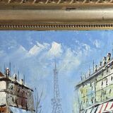 School of Paris, 20th century - Oil on cardboard - The Grands Boulevards