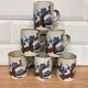Set of 6 stoneware coffee cups