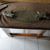 Serving plate for salmon fish dish silver plate and thick glass tray