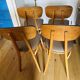 4 Bistro Chairs, Medium Varnished Oak (Baumann), Compass Legs