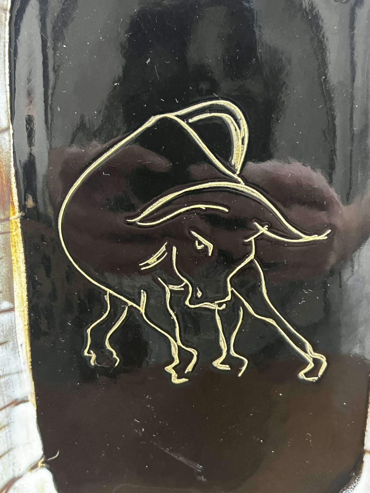 Plat grès émaillé 1940/50 tauromachie - cerenne/picasso/vallauris