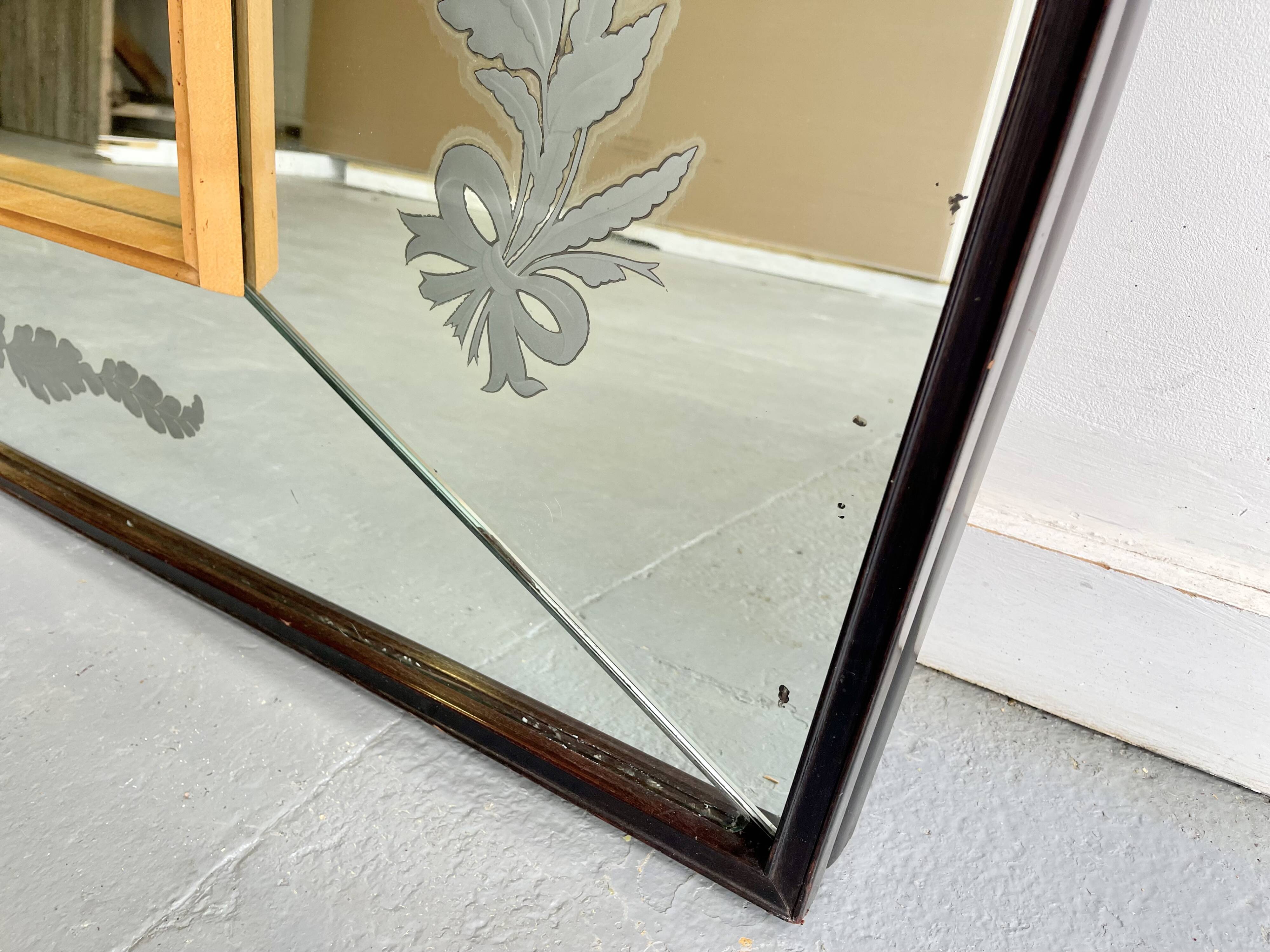 Large vintage wall mirror