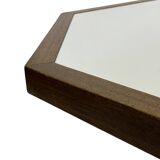 Table basse vintage design octogone années 1970 octogone wengé