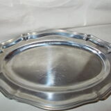 Lot of 2 oval stainless steel dishes