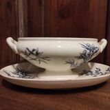 French vintage sauce boat, R. Lafitte, Terre de Fer, Salins