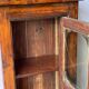 Vintage solid wood column display cabinet