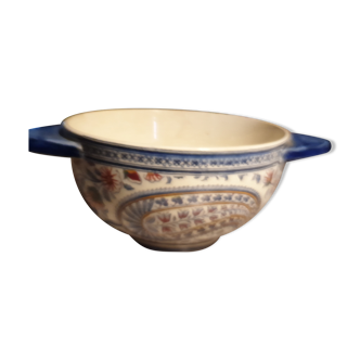 Bowl earthenware of gien cashmere decoration