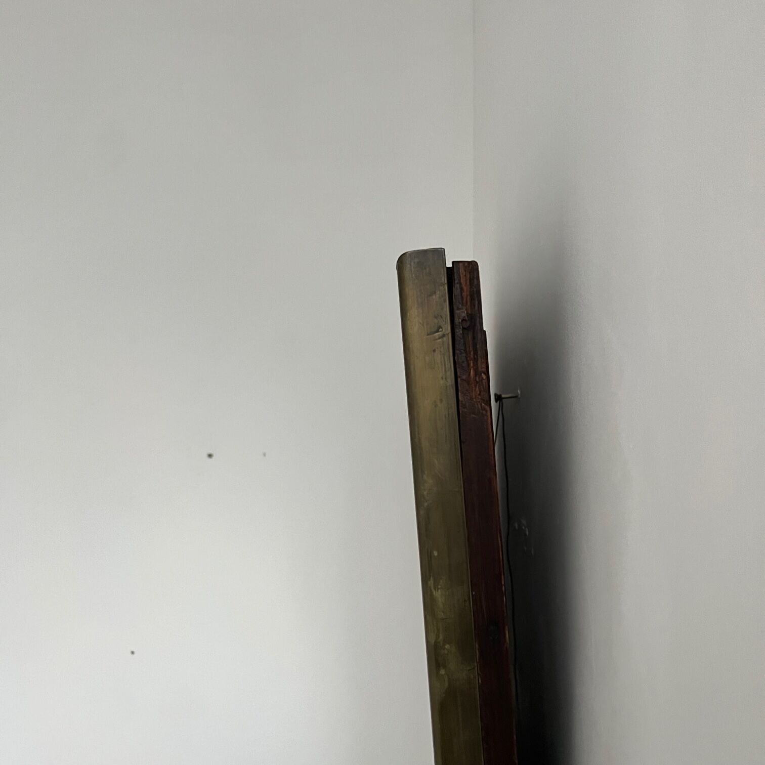 Antique french brass bistro mirror