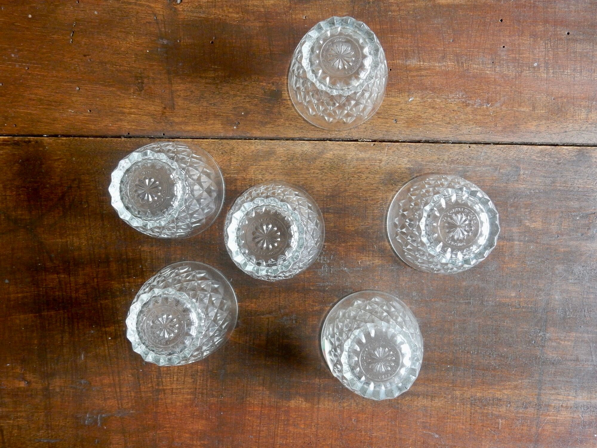 6 verres à eau de cantine Duralex fabriqués en France
