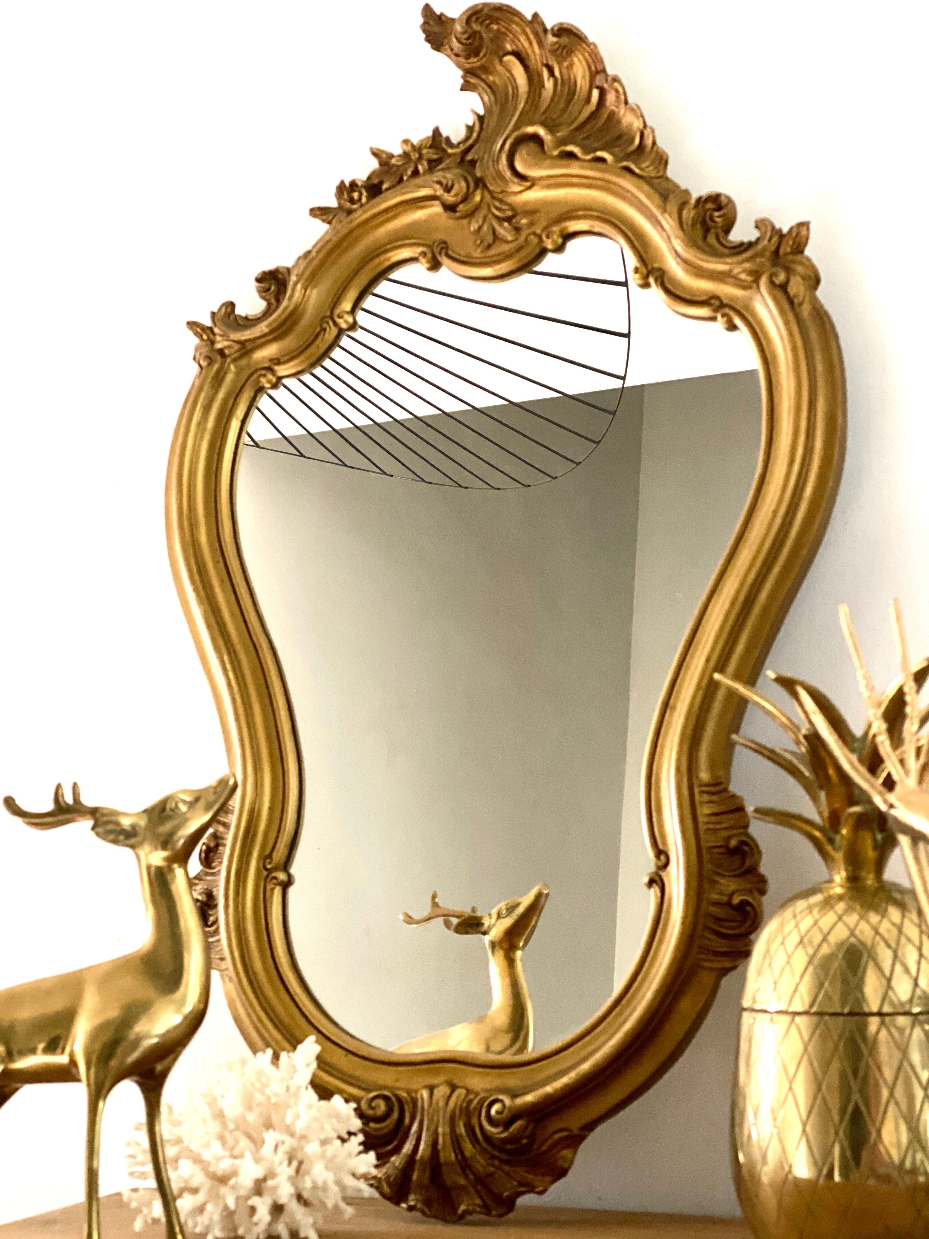 Ancien miroir doré 62x38 cm