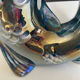 Vintage iridescent porcelain fish dish