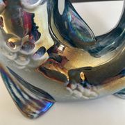Vintage iridescent porcelain fish dish