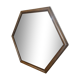 Miroir hexagonal bizeauté vintage 1970 78x68 cm