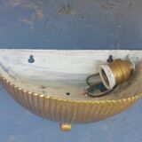 Art Deco wall lamp 40s in bronze and brass shell shape