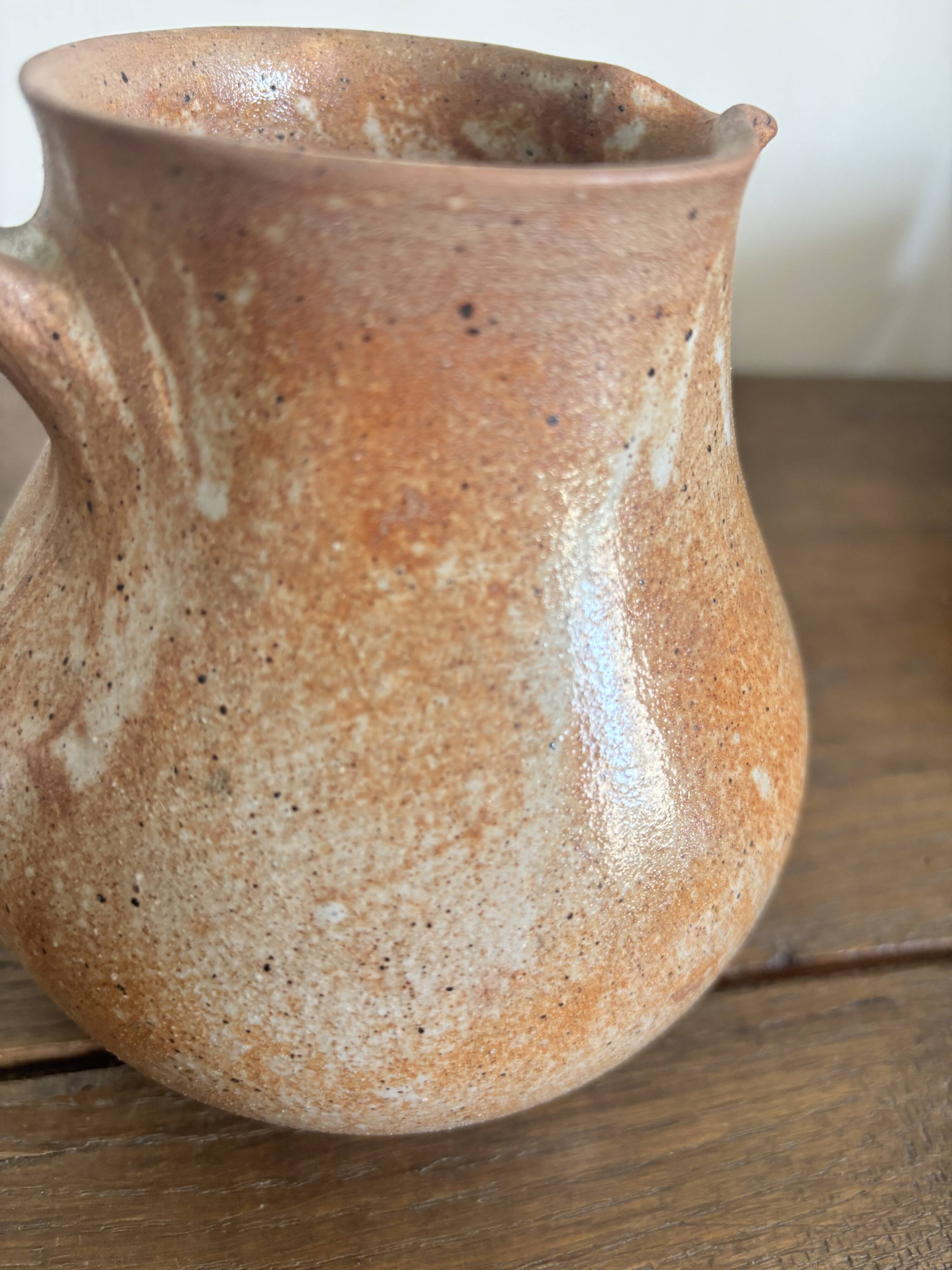 Ensemble de céramiques artisanales française en grès vintage, années 60-70