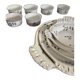 Vintage table service in porcelain LL France – Cornflower and do pattern.