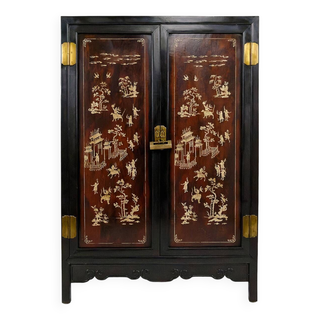 Chine Armoire Asie Meuble Chinoiserie Commode Vintage Buffet Haut Feng Shui
