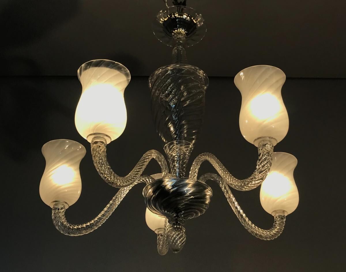 Circa 1950 Murano glass chandelier