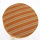 1960s Czechoslovakian Mid-Century Round Tabouret Stool in Striped Fabric
