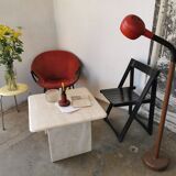 Square travertine coffee table