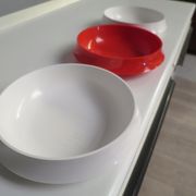 Set de 3 assiettes Guzzini Italie années 70