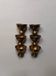 Set of 6 brass egg cups, bohemian country decor