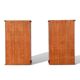 Two vintage asymmetrical storage units