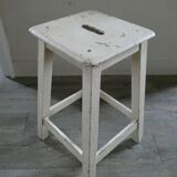 Original patina wooden handle stool