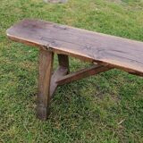 Wooden farmhouse bench
