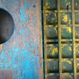 24-drawers patinated wooden workshop furniture