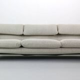 Vico Magistretti "Maralunga" 3-seater and footstool re-upholstered For Cassina