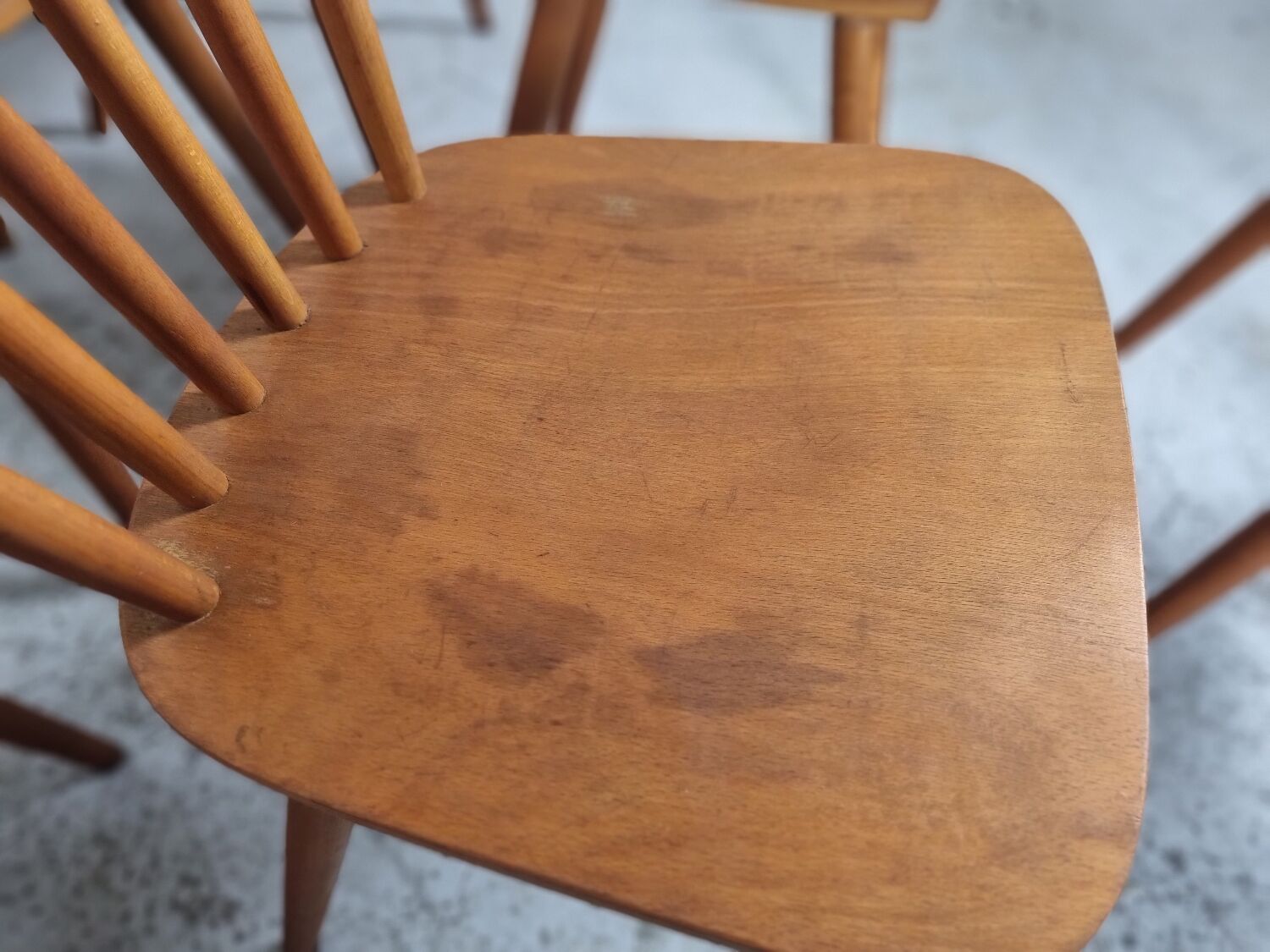 Set of 18 Scandinavian style bistro chairs, 60s