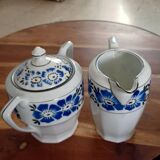 Sucrier et pot a lait style moulin des loups