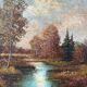 Bucolic landscape signed