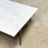 Early PK61 coffee table by Poul Kjaerholm EKC Denmark 1956 with Carrara marble top