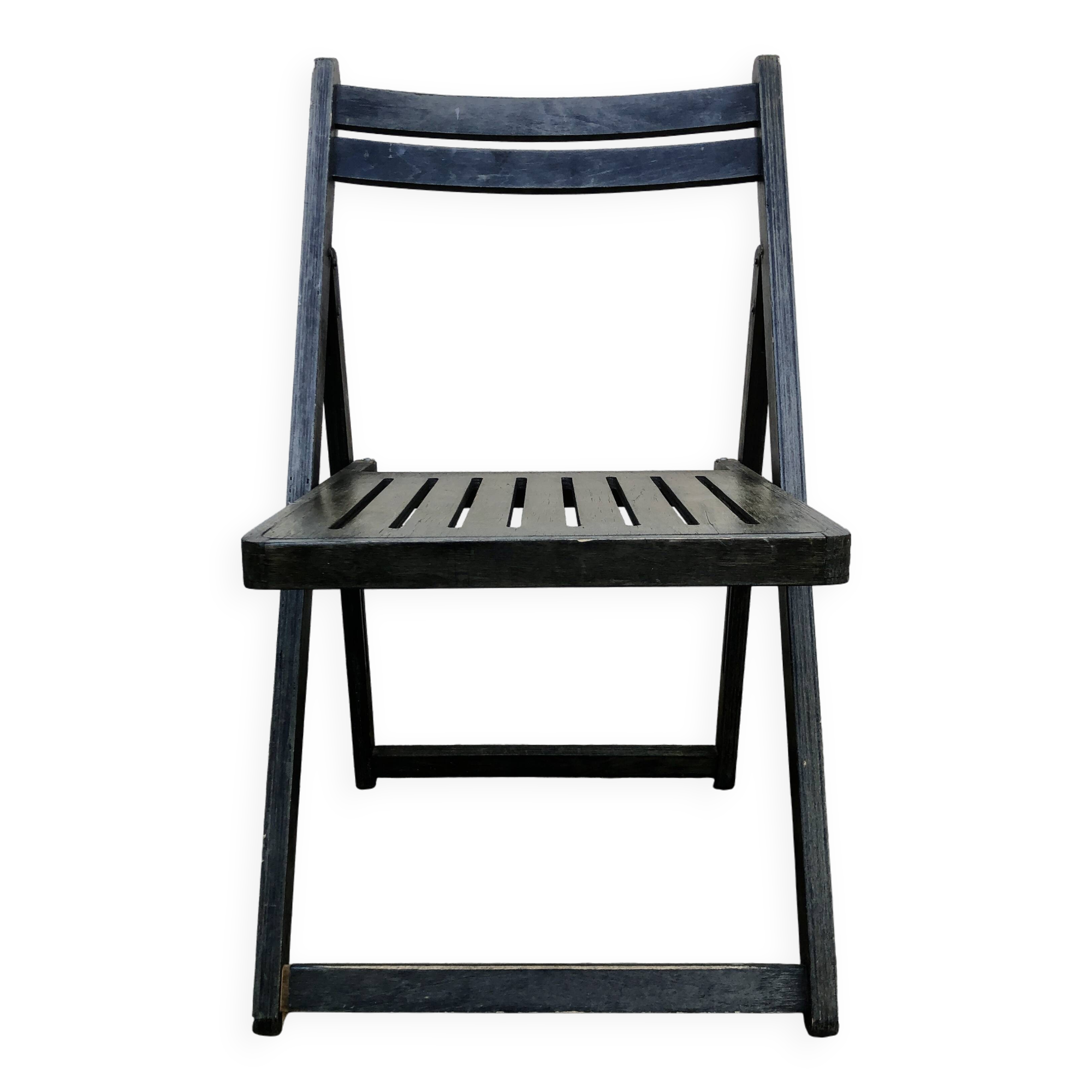 Chaise pliante bois noire