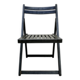 Black wooden folding chair