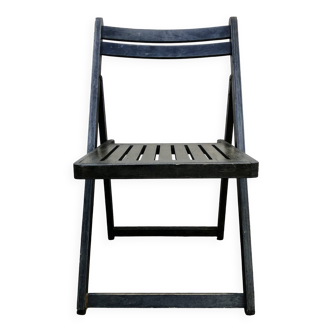 Chaise pliante bois noire