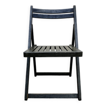 Chaise pliante bois noire